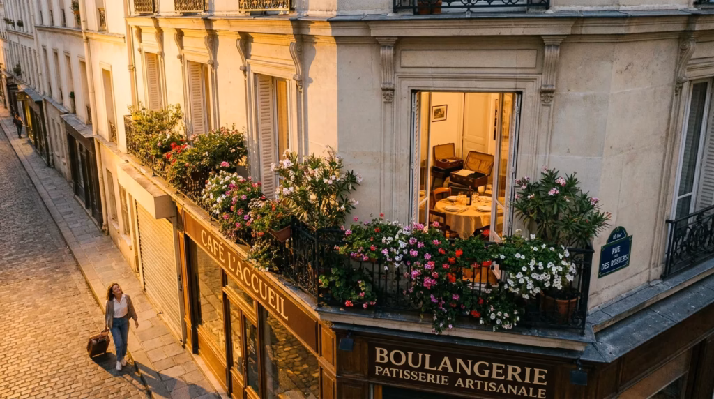 Immeuble parisien avec appartement préparé pour la location courte durée en Île-de-France