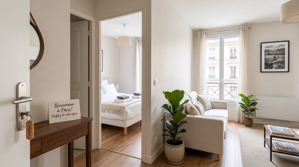 Appartement meublé prêt à accueillir des voyageurs en location courte durée à Ivry-sur-Seine
