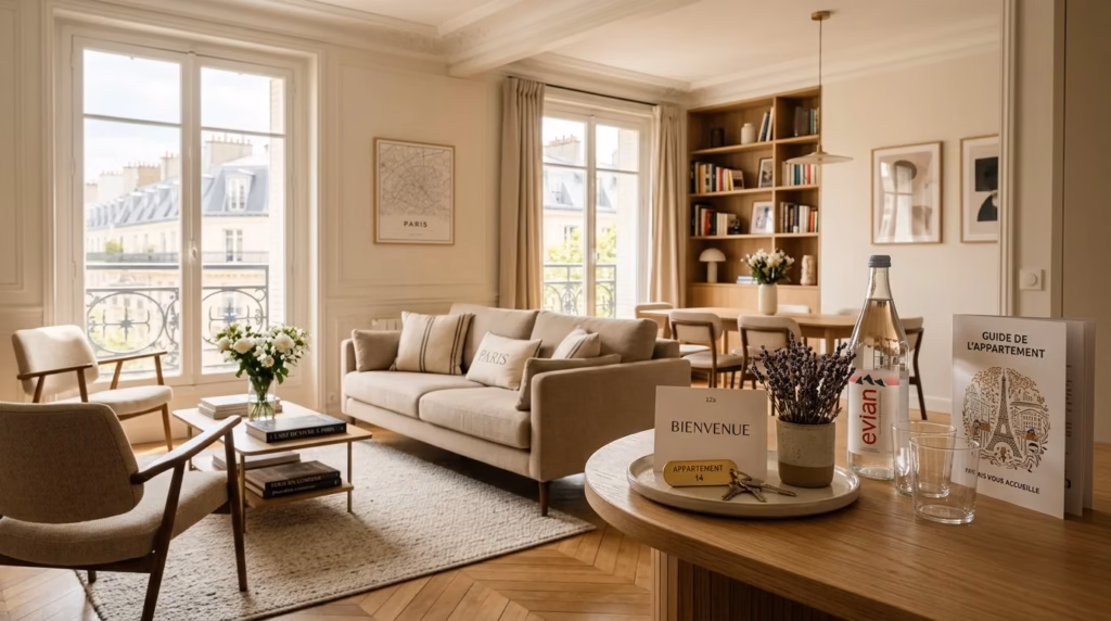 Appartement meublé moderne prêt pour l'accueil de voyageurs en location courte durée