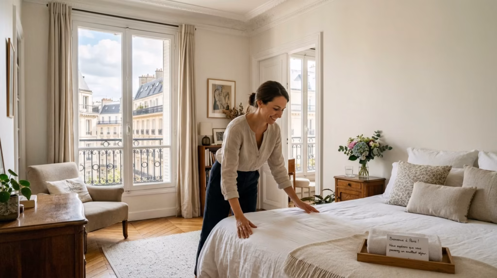 Appartement parisien lumineux préparé pour une location courte durée