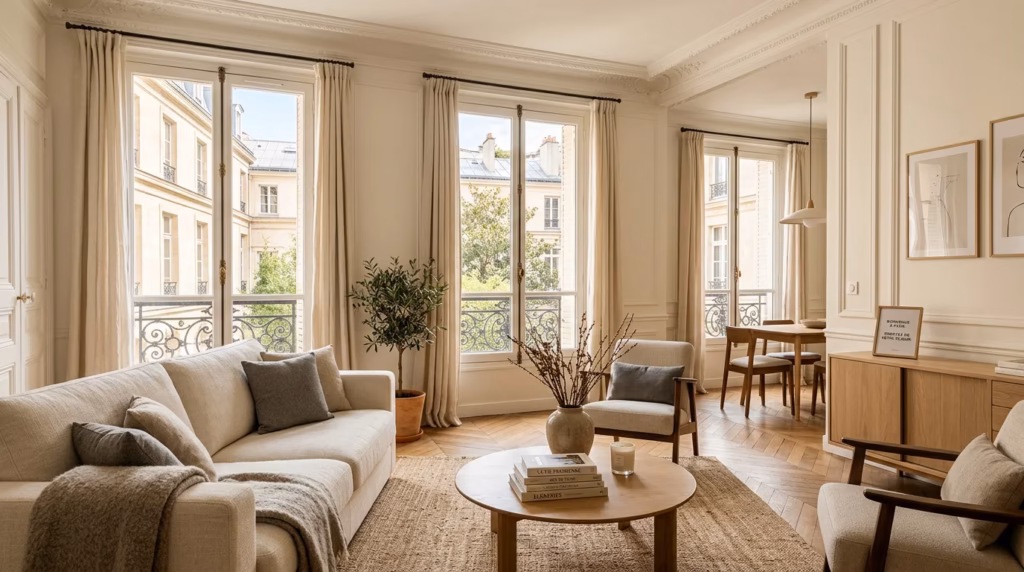 Appartement parisien meublé prêt pour la location courte durée