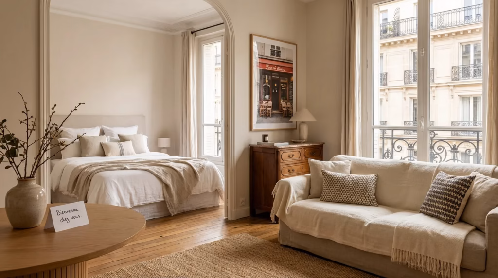 Appartement parisien meublé et prêt à accueillir des voyageurs en location courte durée
