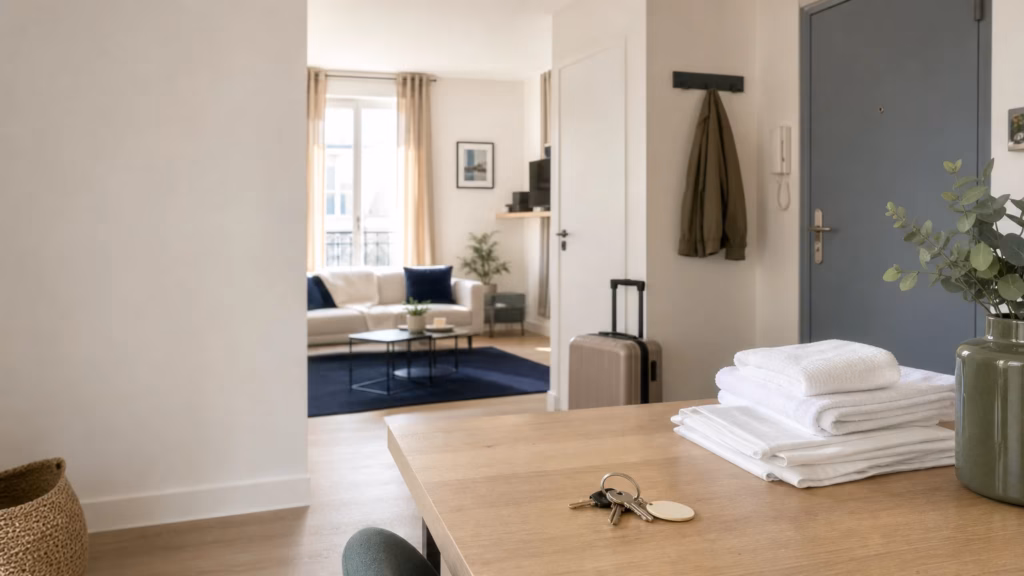 Appartement meublé préparé pour une location courte ou moyenne durée